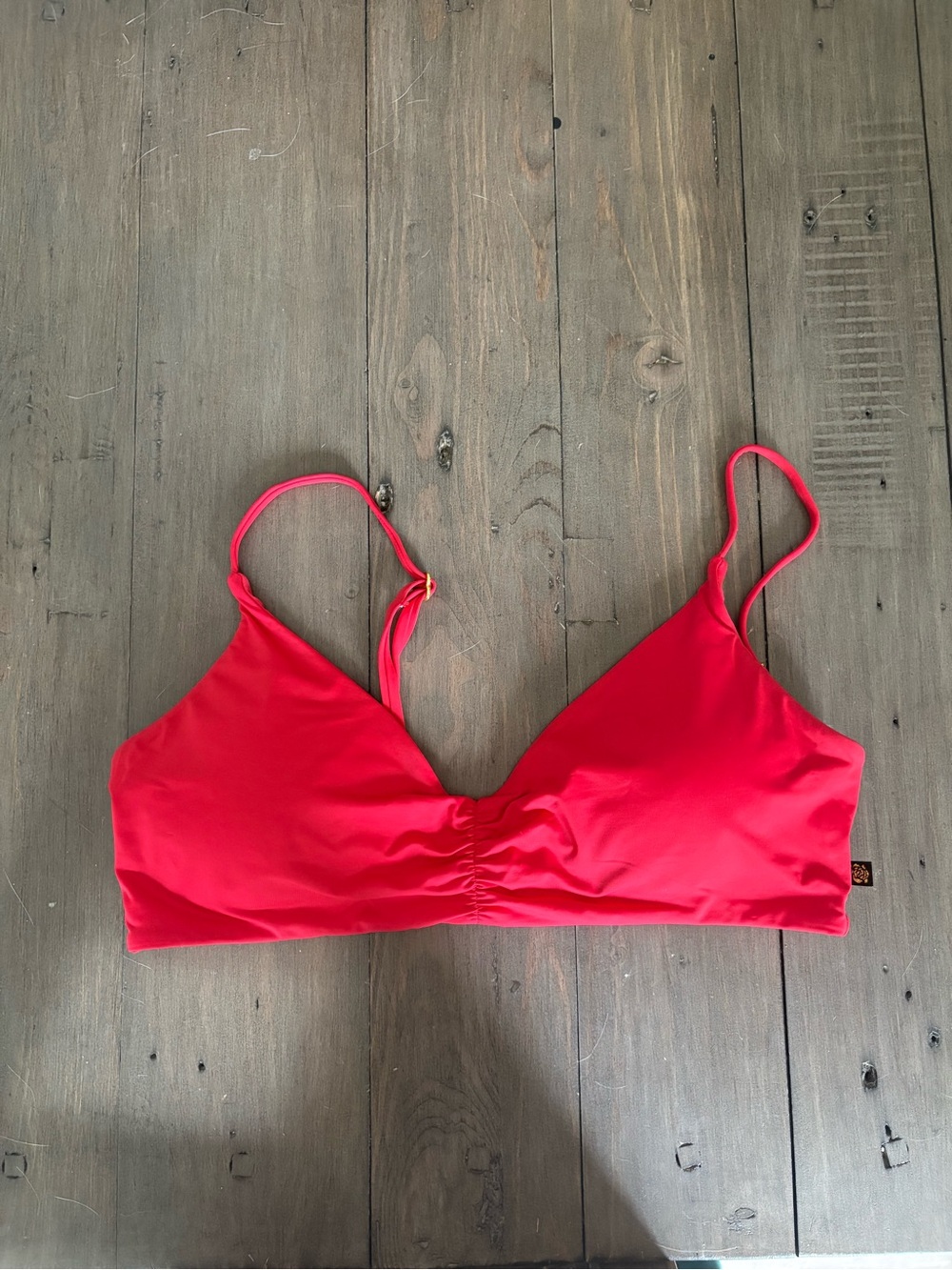 La Vie En Rose Bright Red Bralette Bikini Top